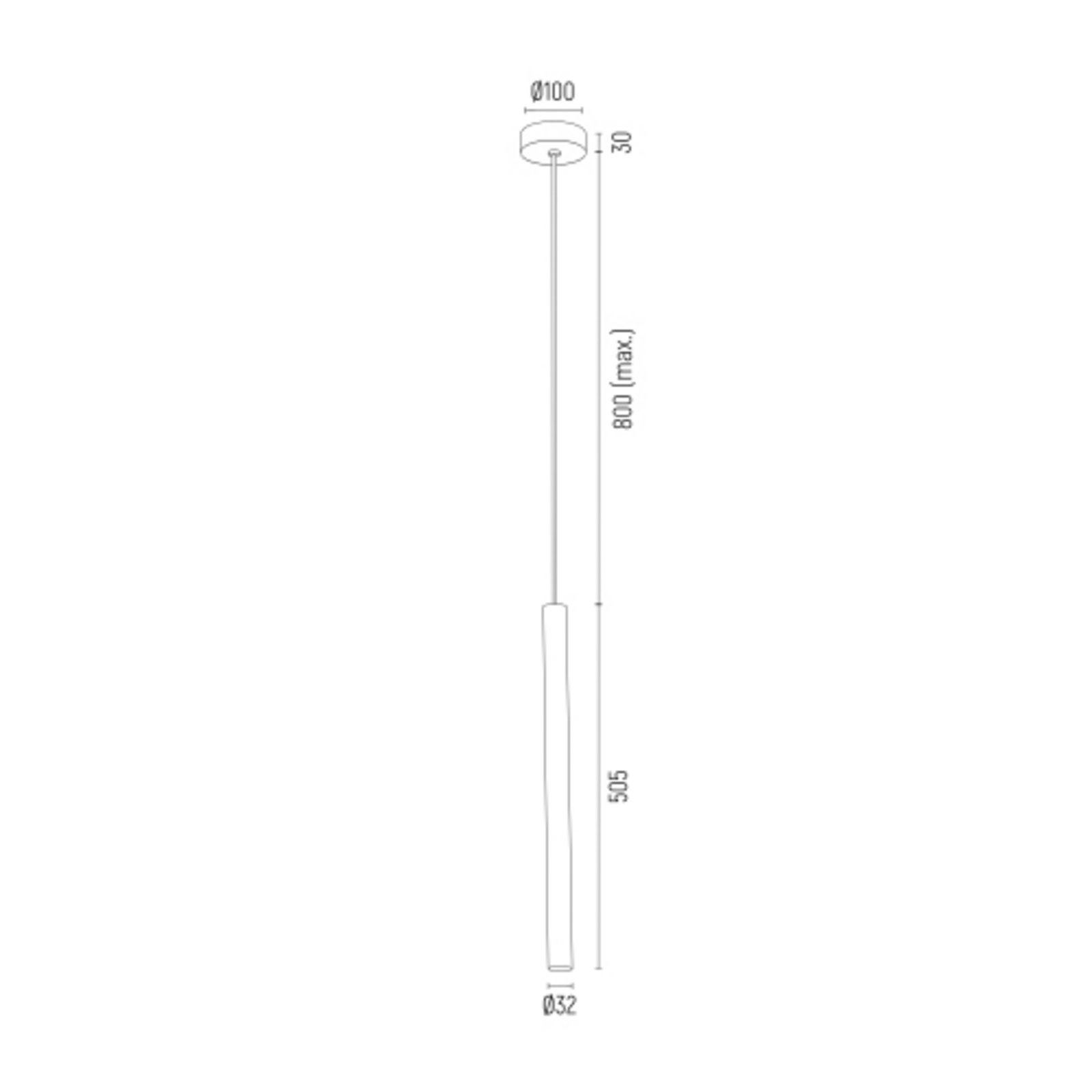 LED hanglamp Rulo, beige, staal, Ø 3,2 cm