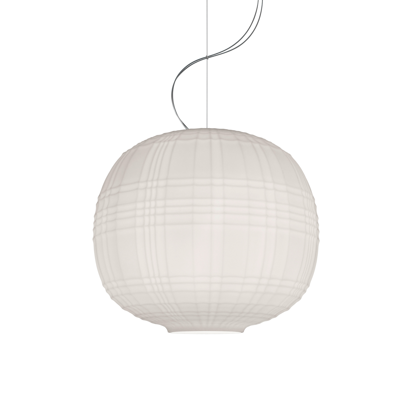 Foscarini Tartan LED-Hängeleuchte, weiß