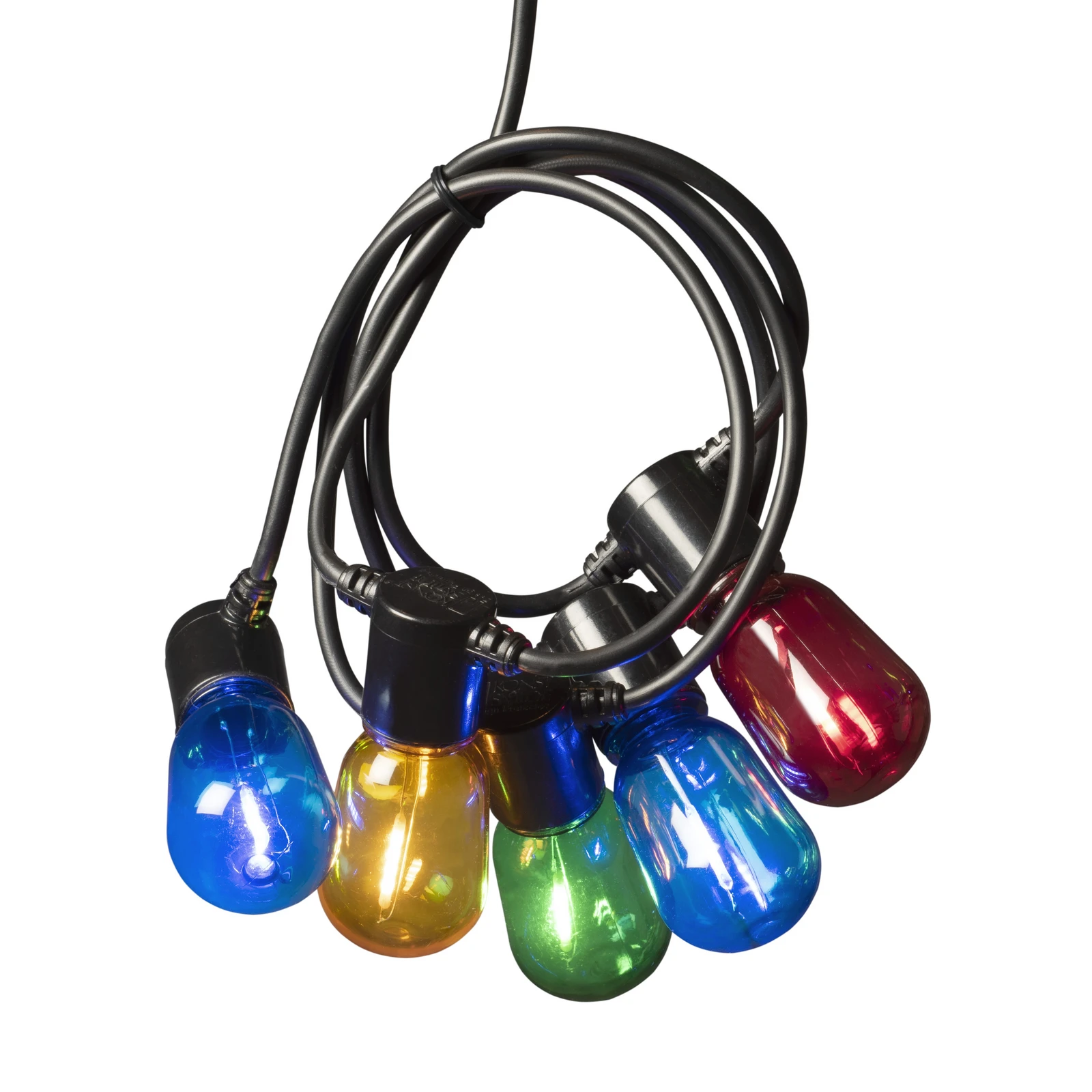 Lichterkette Biergarten 20 LED-Tropfen bunt