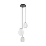 Suspension LED Menorca nickel 42 cm, à 3 lampes, CCT - Stars of Light