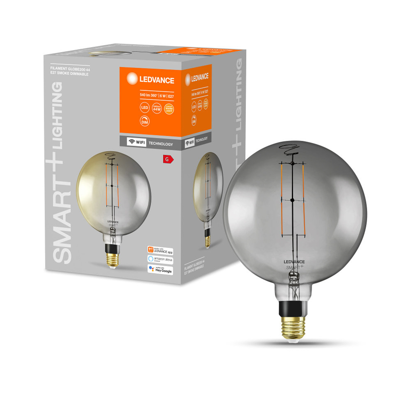 LEDVANCE SMART+ WiFi filament glob 42 E27 6W 825