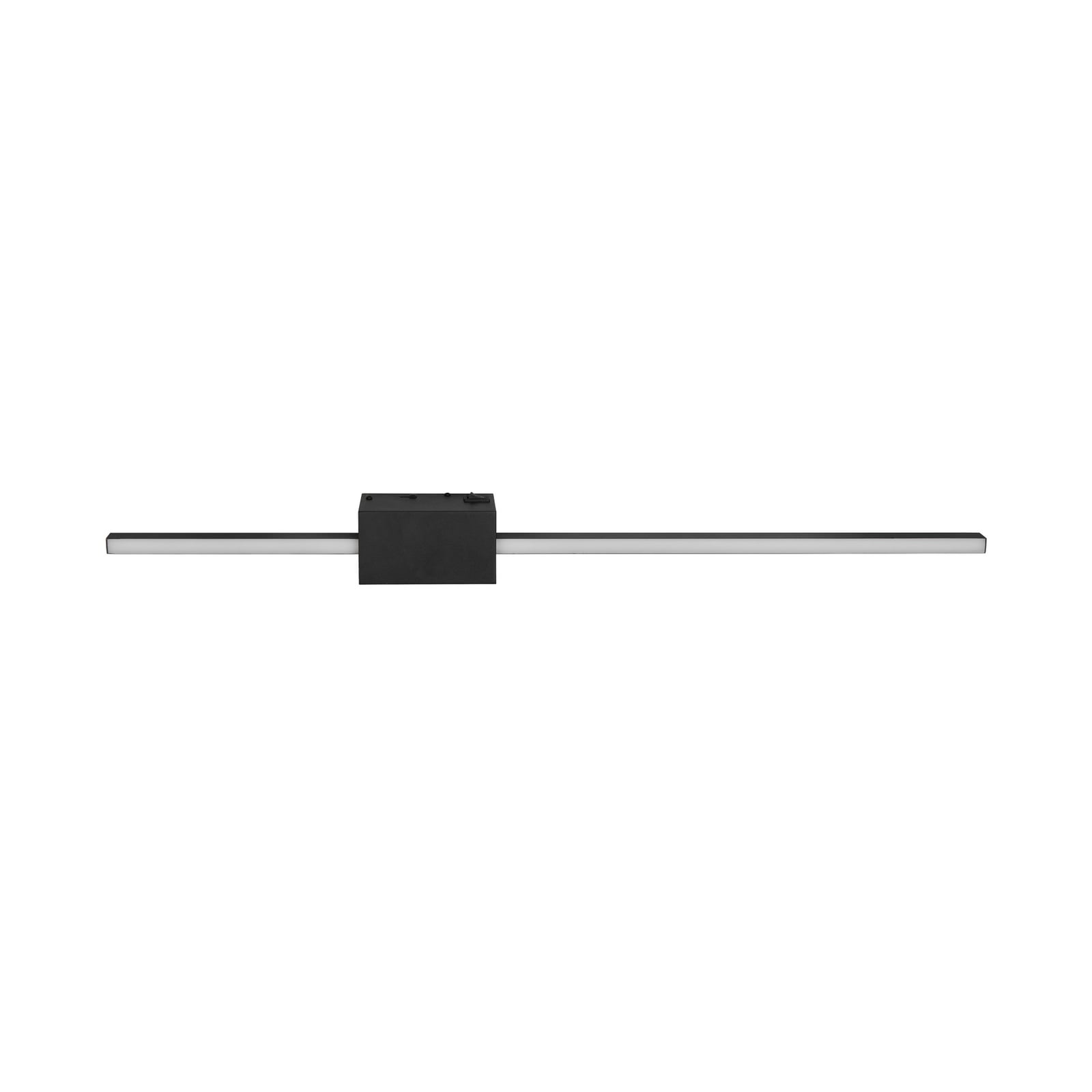 Cassino LED wall light, matt black, width 70 cm, metal
