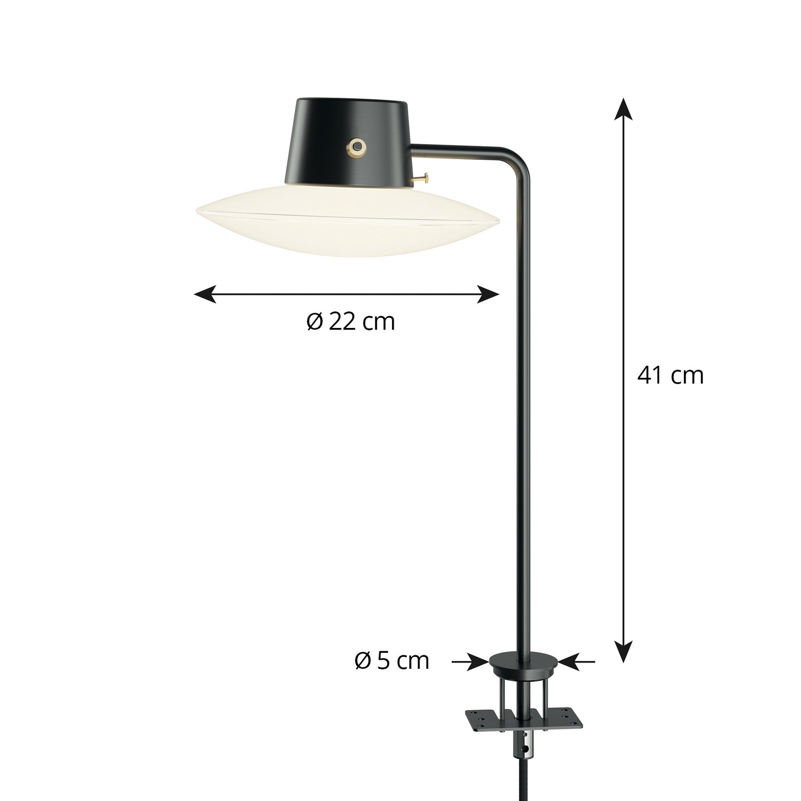 Louis Poulsen AJ Oxford table lamp, pin, opal 41cm