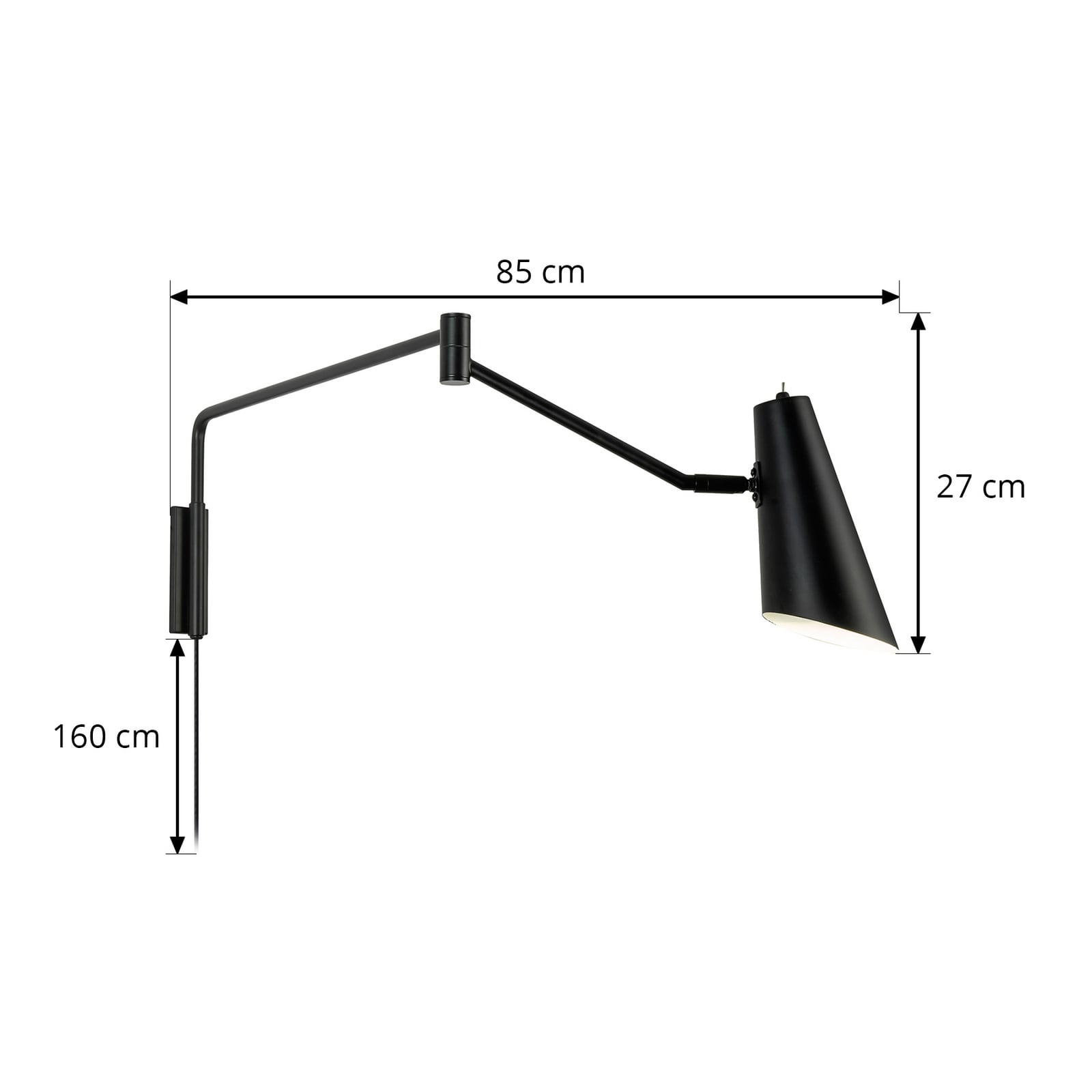 Noa wall light Long Matt Black - Dyberg Larsen Noa wall light Long Matt Black - Dyberg Larsen