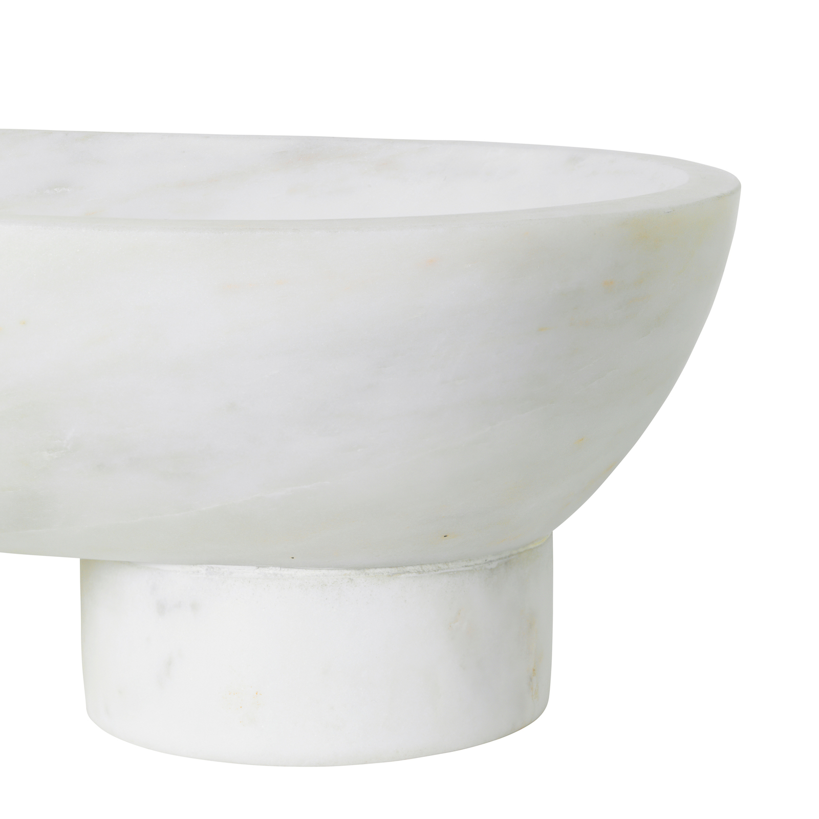 ferm LIVING Alza bowl, white, marble, width 25 cm