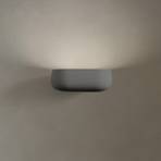 Mysia wall light, 2-bulb, quartz grey, 20 cm, plaster, GX53