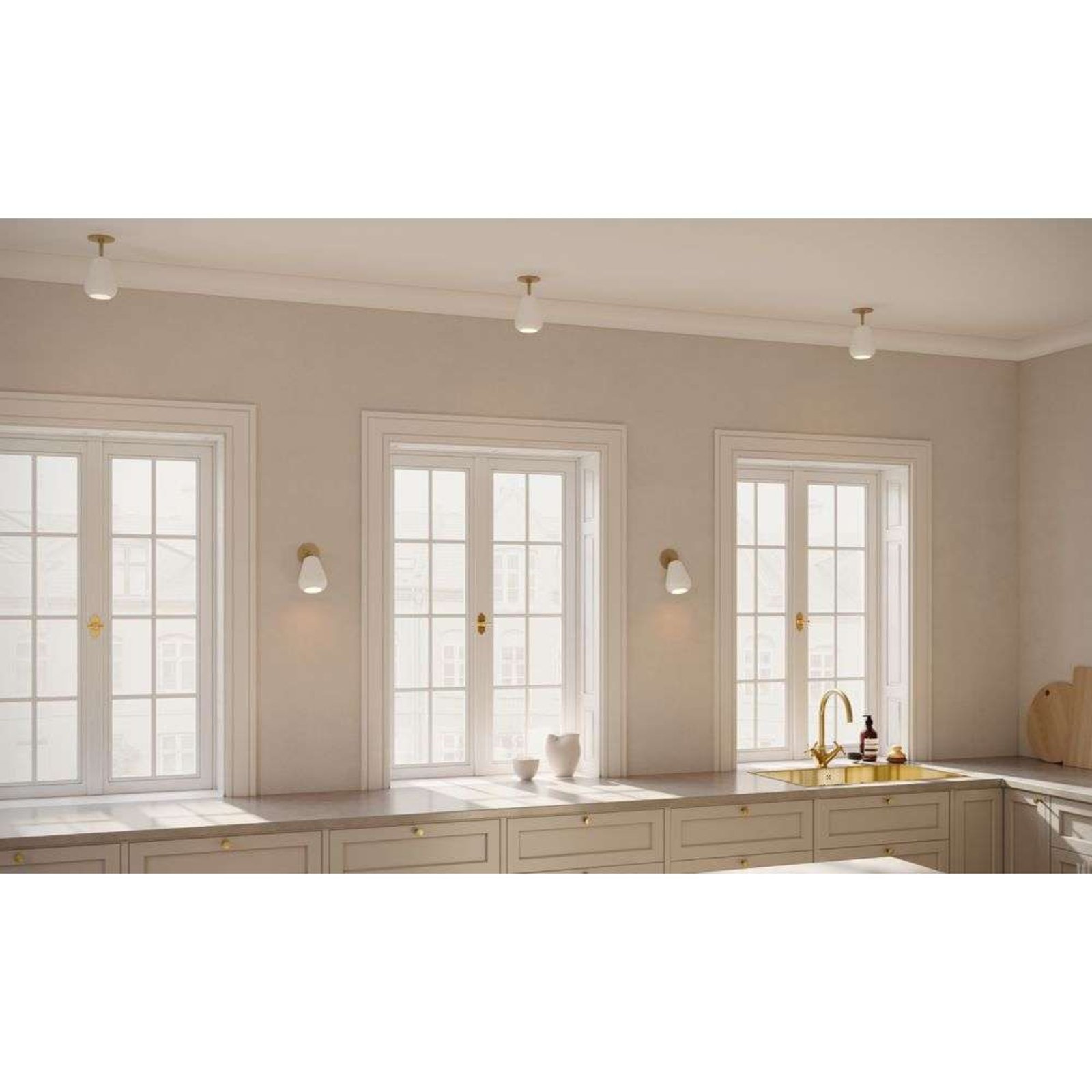 Nuura inbouwspot Anoli Spot Recessed, Ø 10 cm, wit/goud