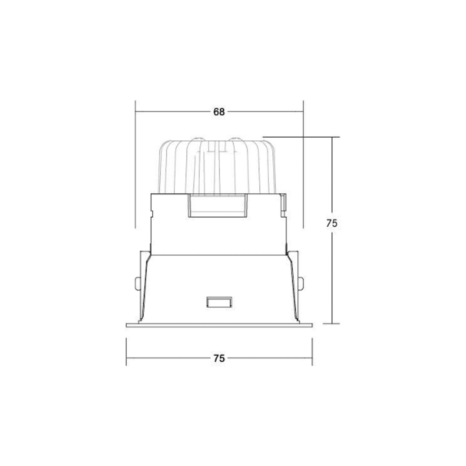 BRUMBERG LED spot Binato DALI - stlmenie na teplý pripojovací box biely