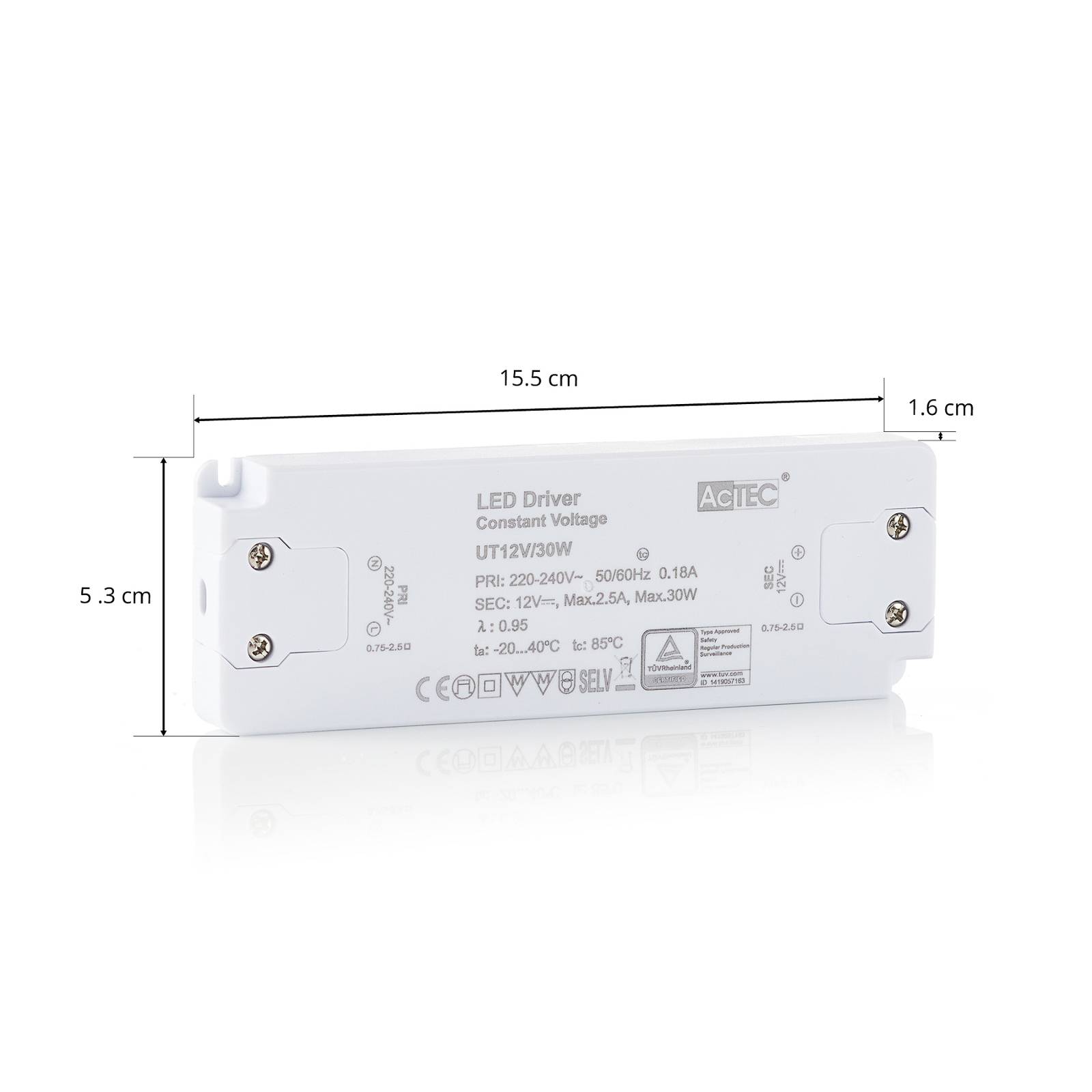 AcTEC Slim LED-Treiber CV 12V, 30W