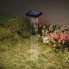 KLEWE Lámpara LED solar Scotty, transparente/antracita, 60 cm, IP65