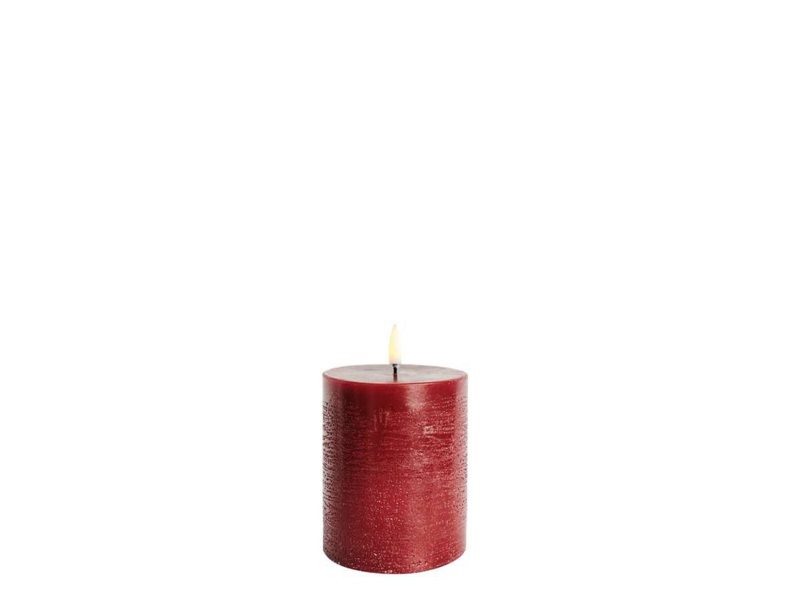 Pillar Candle LED 7,8 x 10,1 cm Rustic Carmine Red - Uyuni Lighting