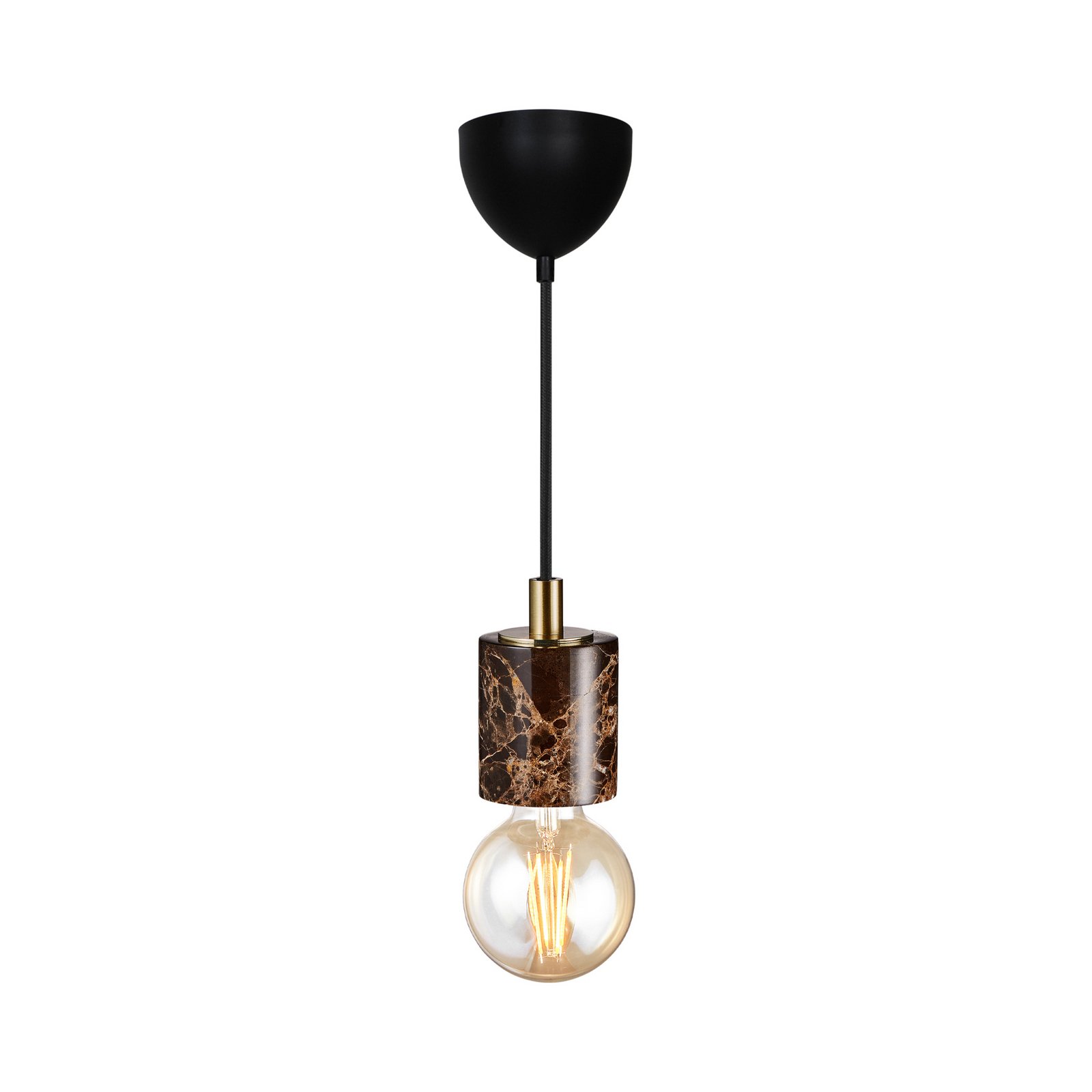 Suspension Siv avec cylindre en marbre, marron