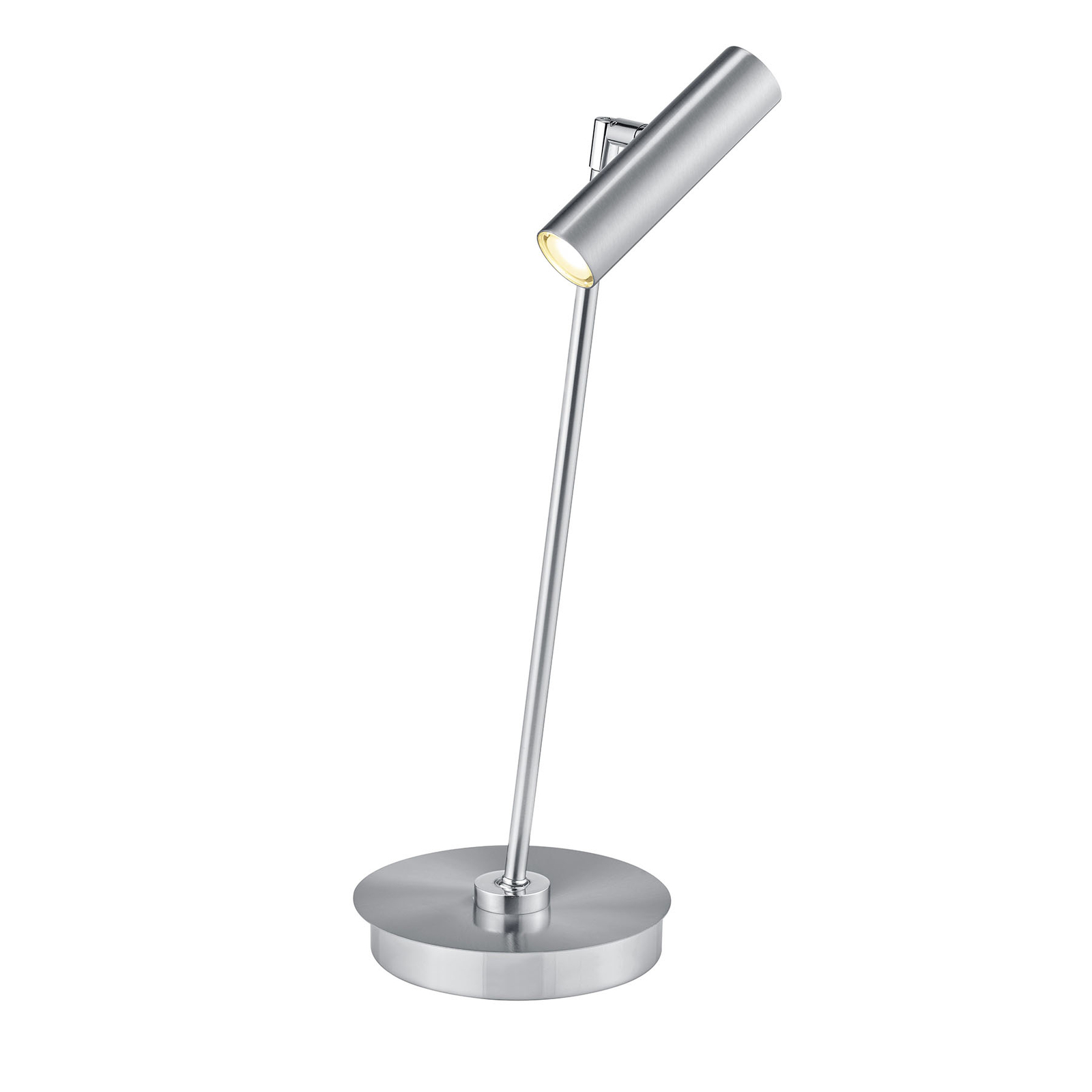 B-Leuchten Tom LED table lamp, matt nickel, for Living / Dining Room, metal, 6 W, energy efficiency: A+, H: 50 cm