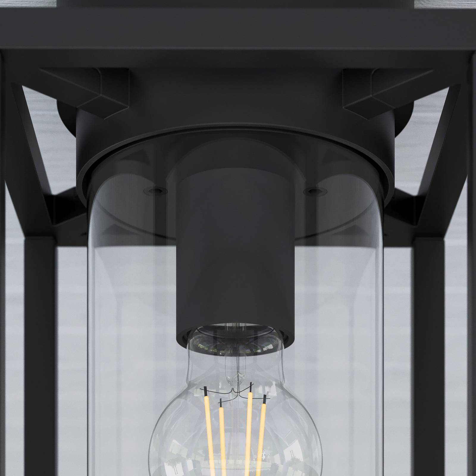 Zewnętrzna lampa sufitowa Lucande Ferda, 29 cm, antracyt, IP44