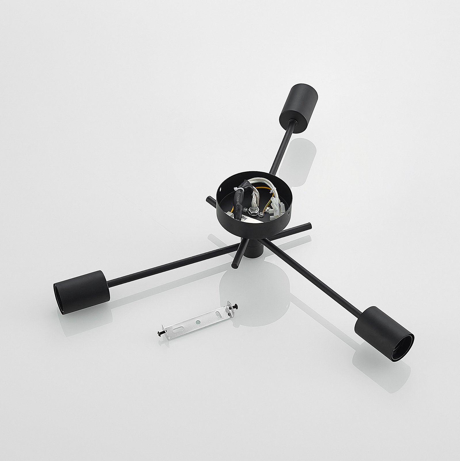 Cerros 3 Ceiling Lamp Black - Lindby