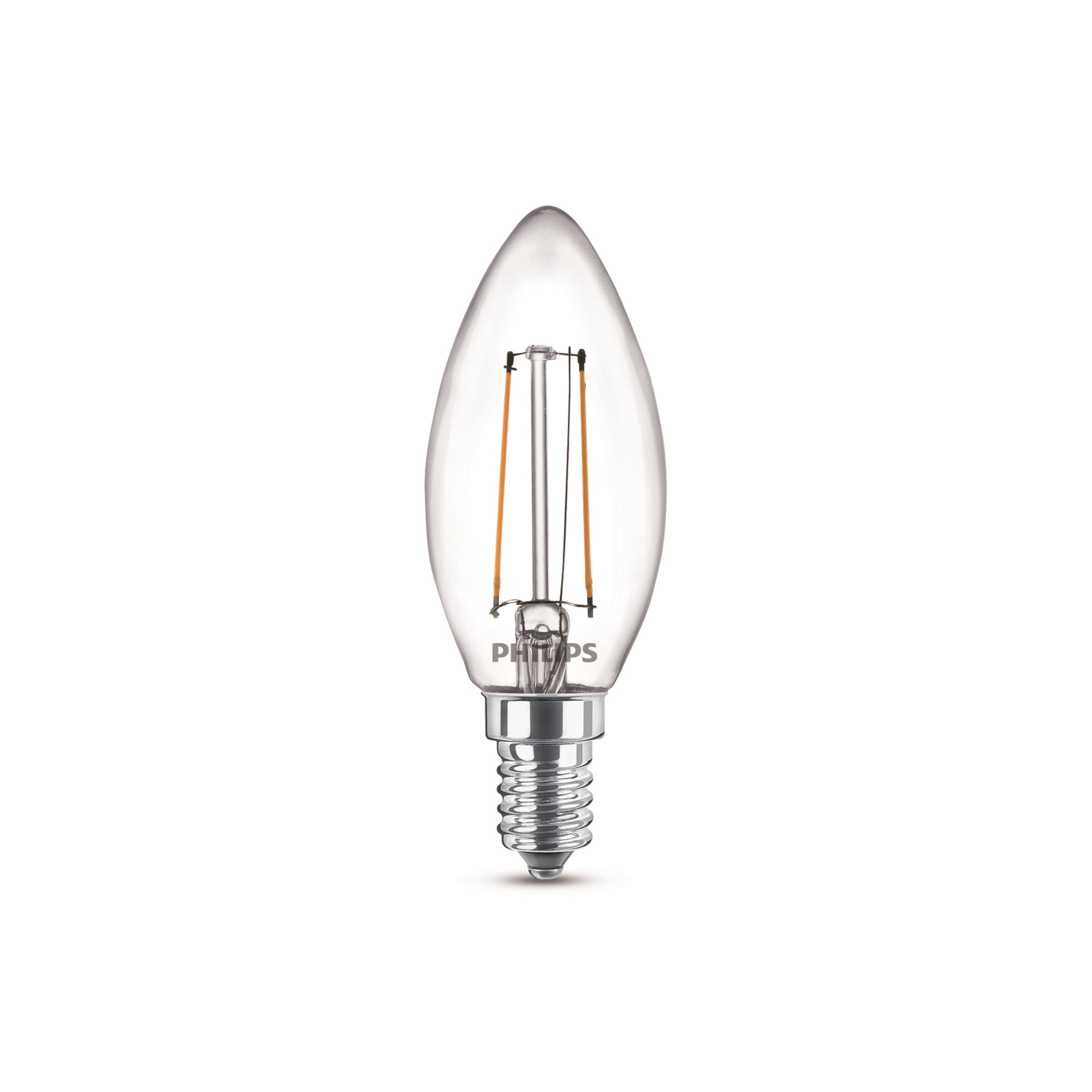 Philips LED-Kerze Filament E14 2W 2.700K 2er-Pack