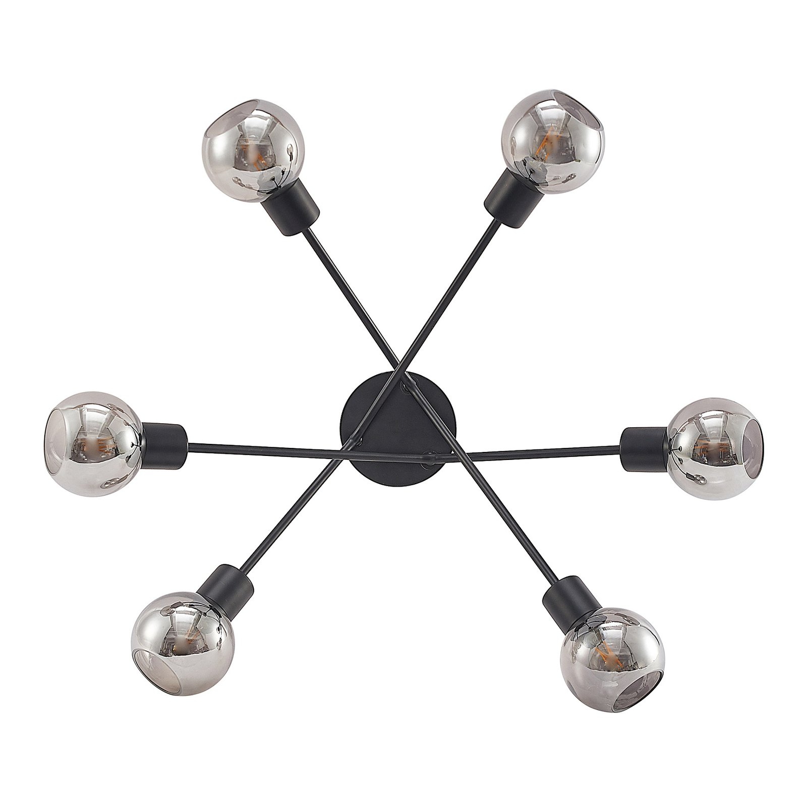 Lioma 6 Plafondlamp Black - Lindby