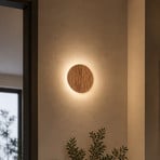 Atacama-LED-seinävalaisin, tammivärinen, halkaisija 19 cm, puu
