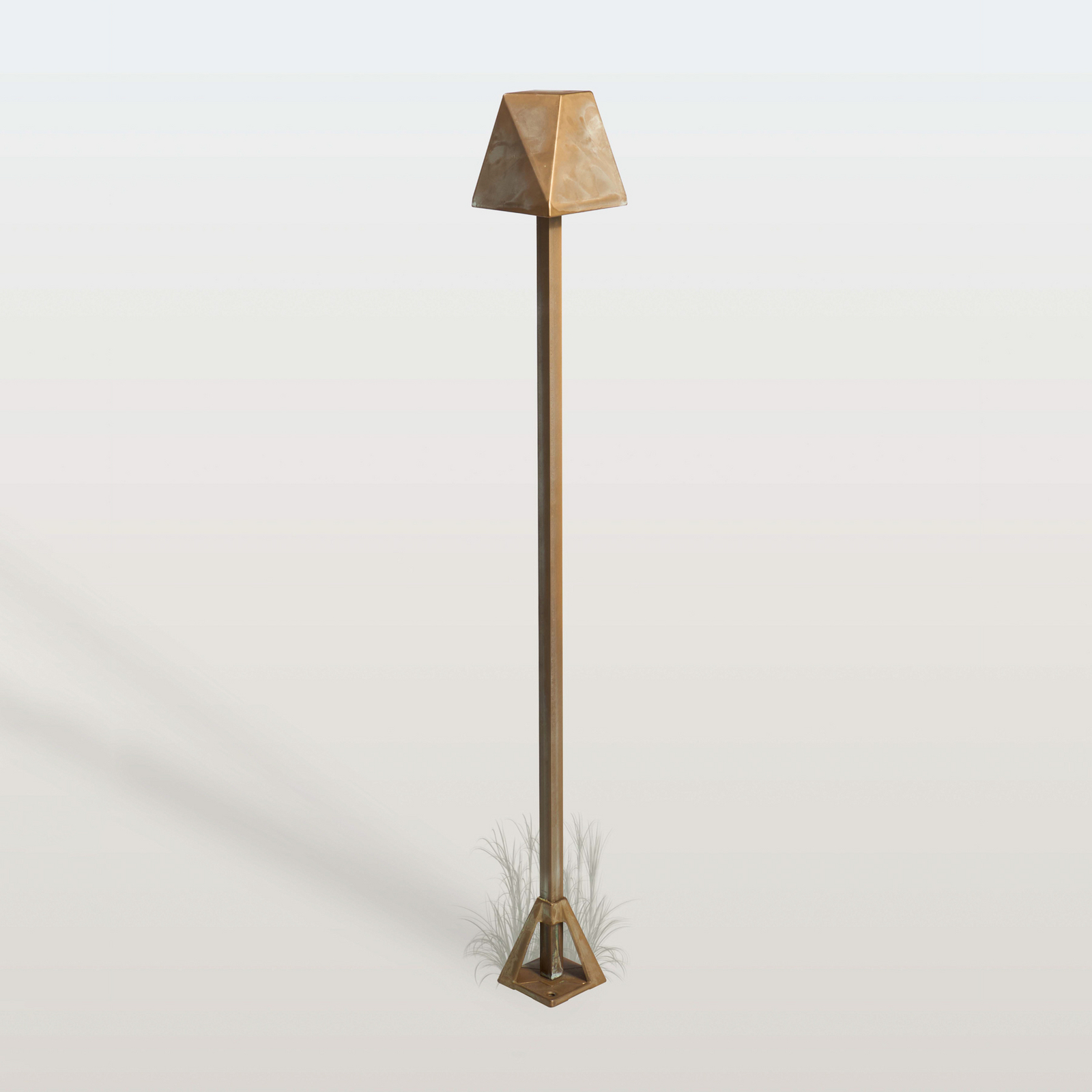 LED tuinpadverlichting Silva Edge, hoogte 80 cm, antiek messing, IP65