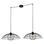 Hanglamp Barbella met kooikap, 2-lamps