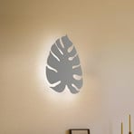 Wandleuchte Monstera, Blattform, 3 x G9, Stahl, beige