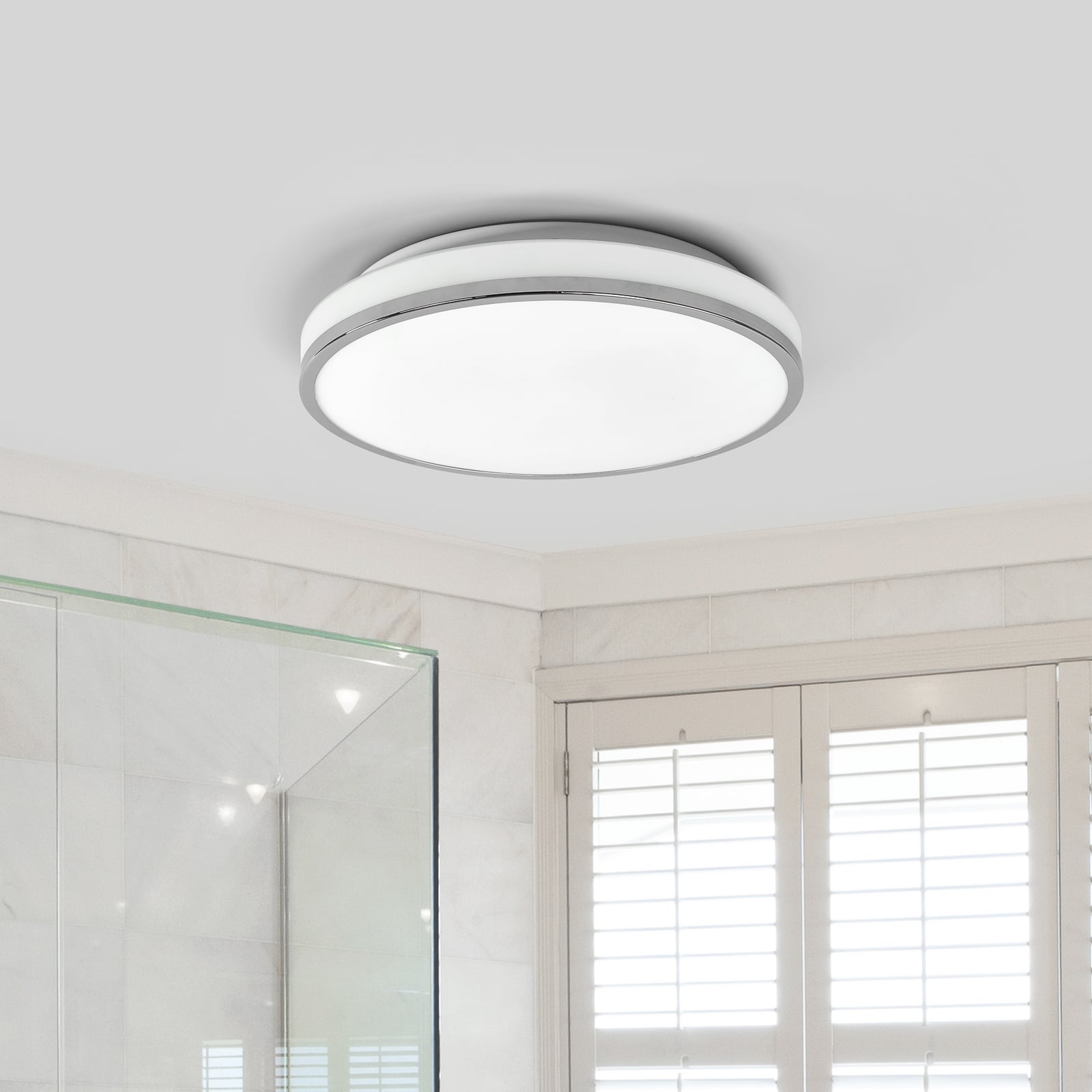 Lyss Round LED mennyezeti világítás IP44 Ø34 króm - Lindby