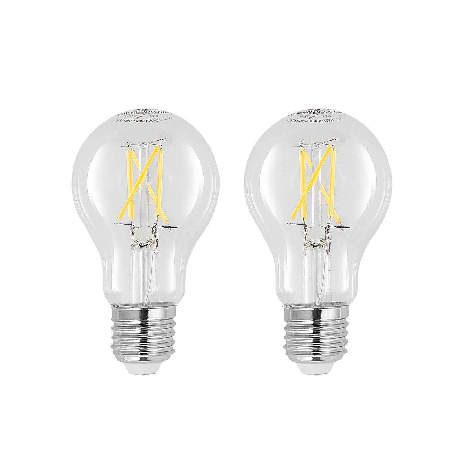 LED-Lampe E27 4W 2.700K Filament dimmbar klar 2er