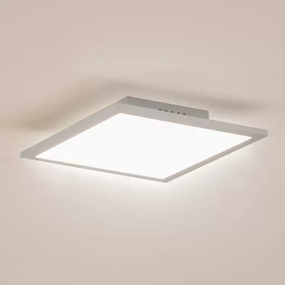 Lampenwelt Lindby LED-Panel Enhife, weiß, 29,5 x 29,5 cm, Aluminium