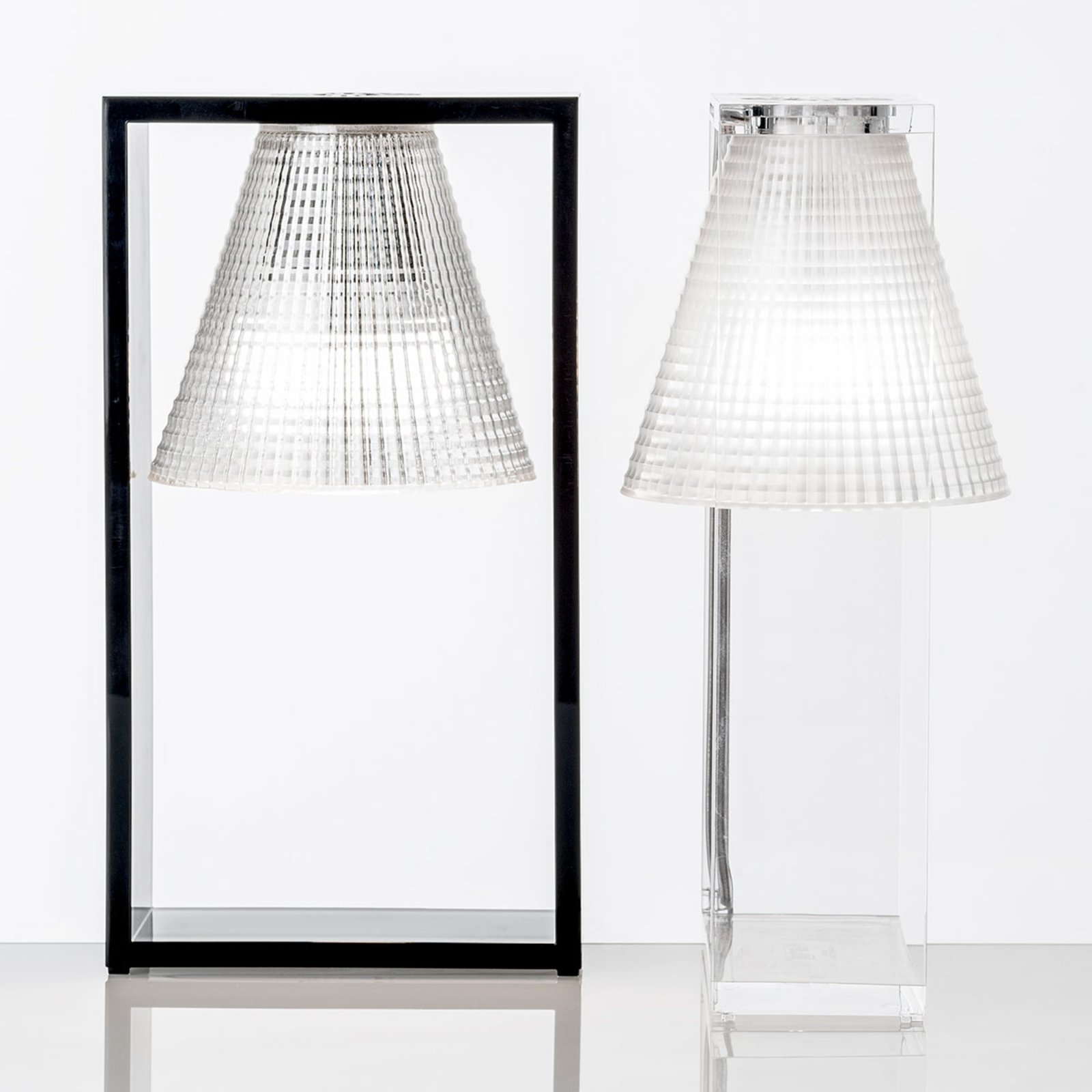 Designer-LED-bordslampa Light-Air, svart-transp.