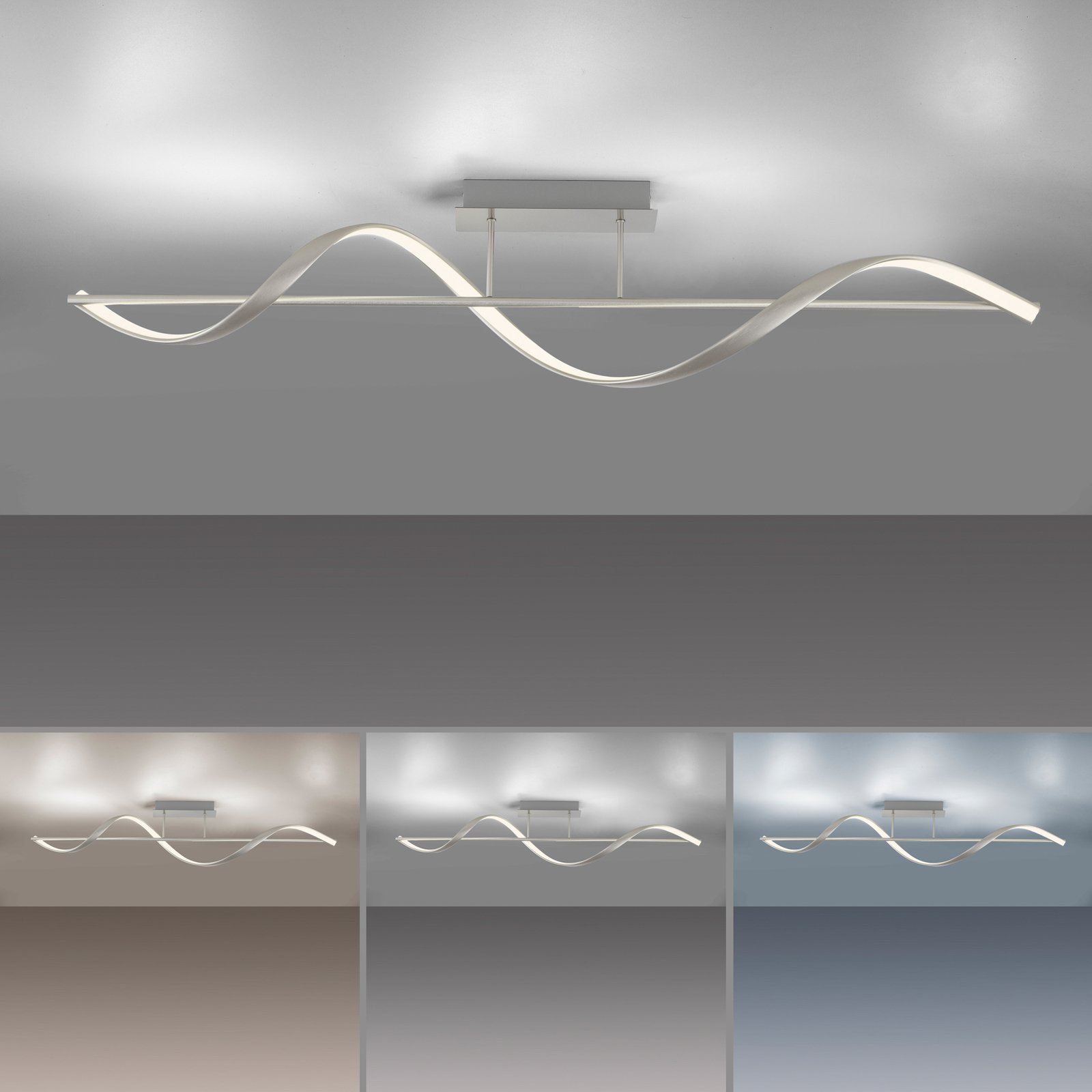 Paul Neuhaus Q-Swing LED φωτιστικό οροφής, ατσάλι
