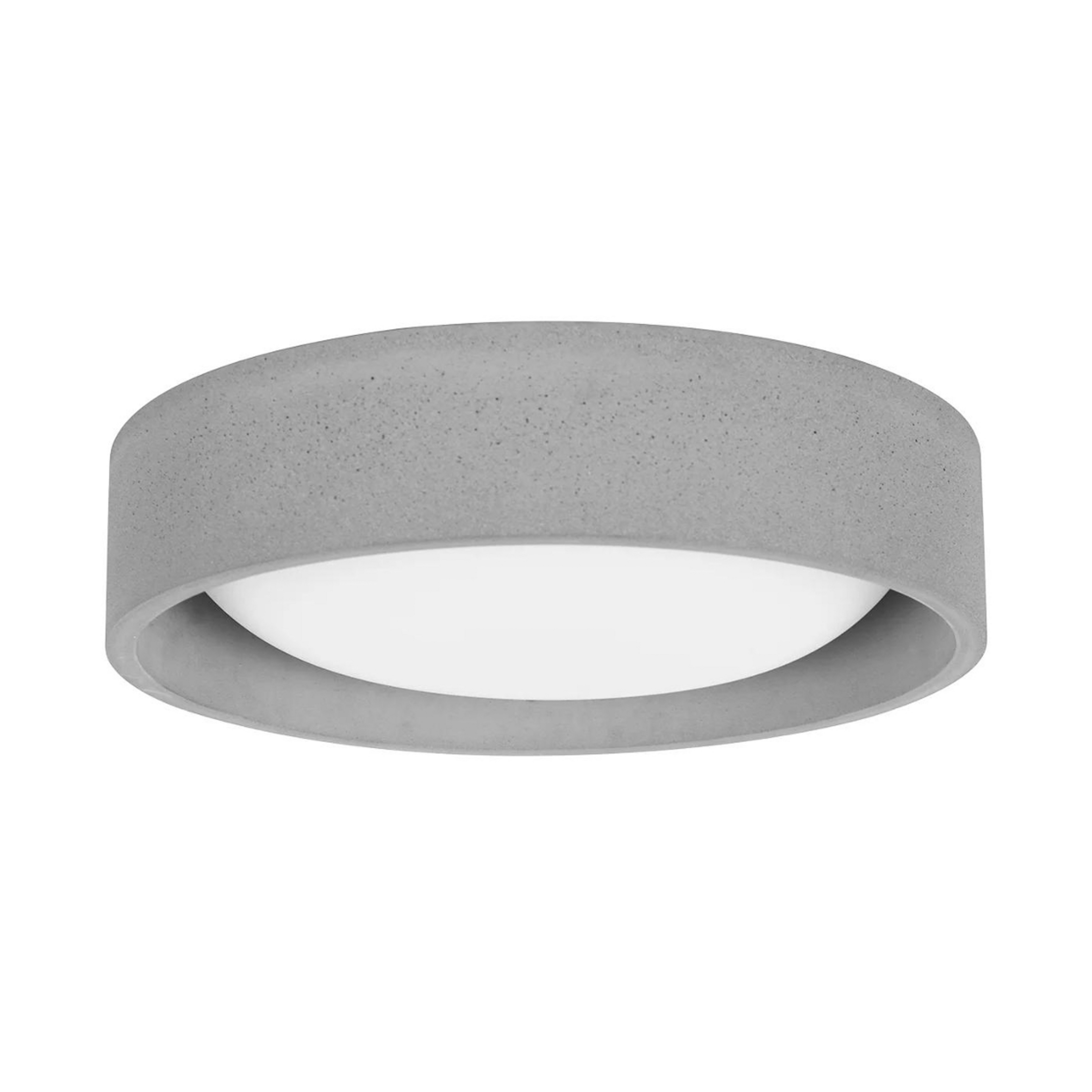 Uno ceiling light, grey, concrete, Ø 27 cm, GX53 - Beacon