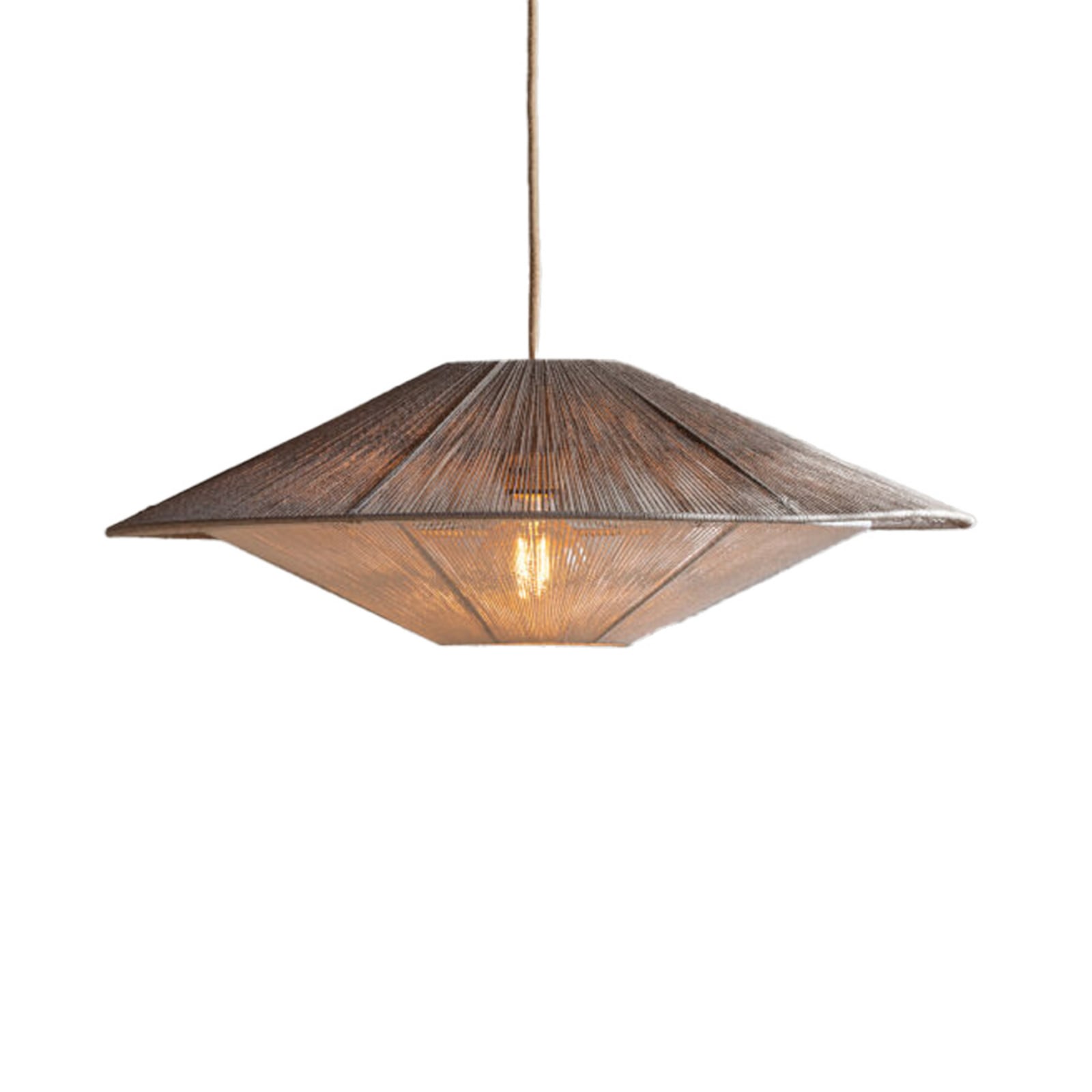 GOOD & MOJO hengelampe Lumbini, Ø60 cm, lysegrå, papirtau