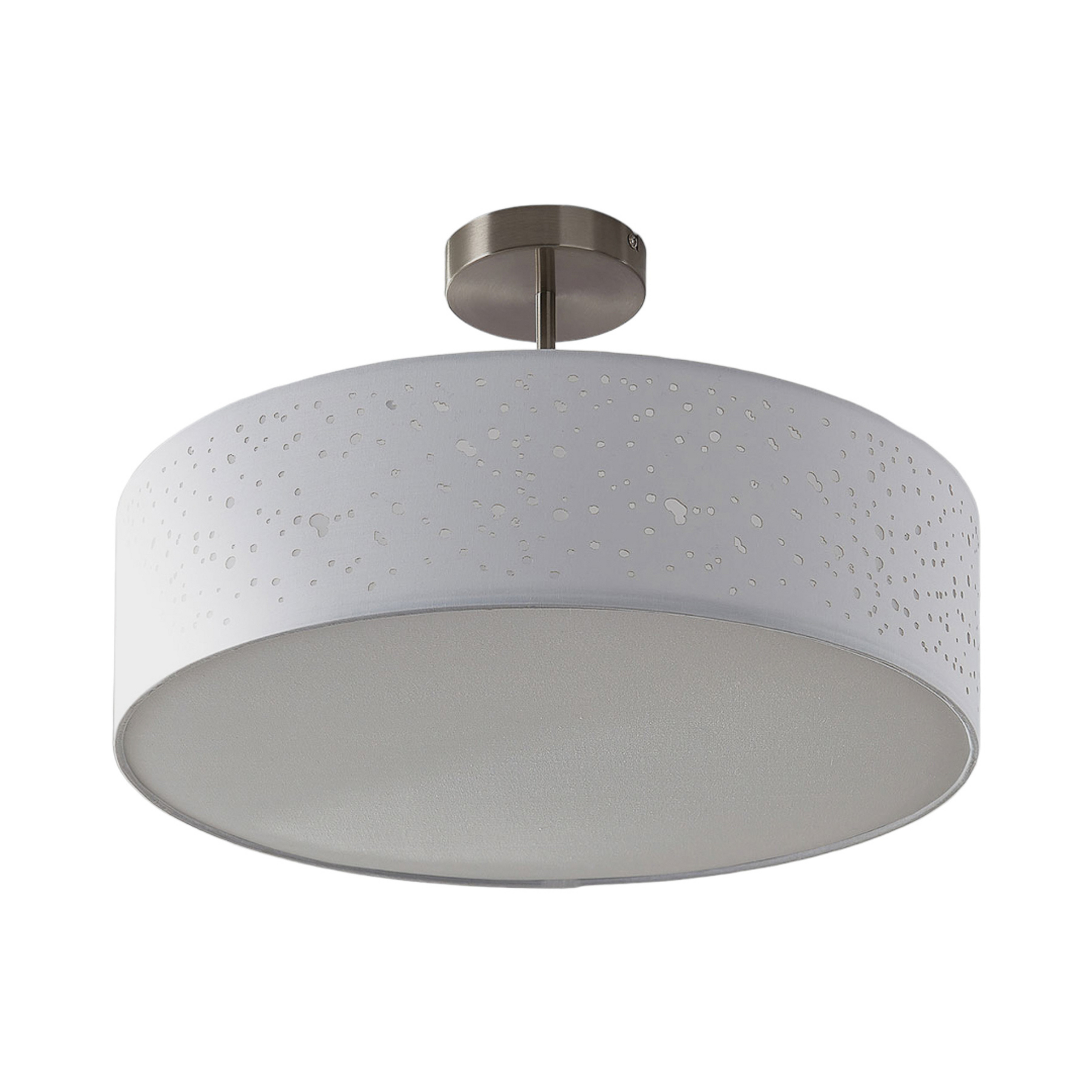 Umma Plafonnier H30 White/Satin Nickel - Lindby