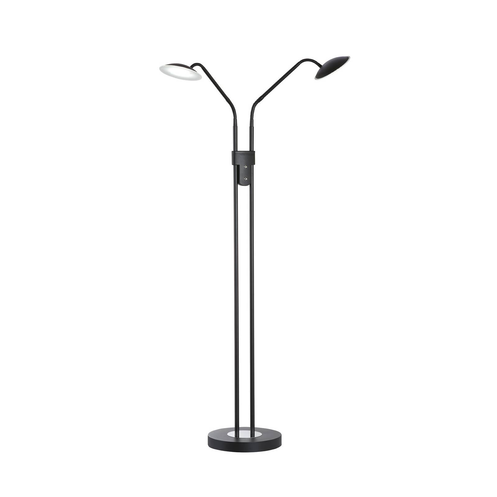 LED-Stehlampe Tallri schwarz Höhe 135 cm 2-flg. CCT Touchdim