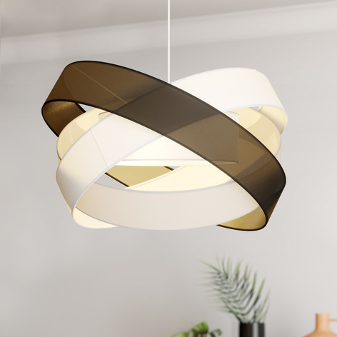 Lindby Simaria sospensione, nero/grigio/bianco