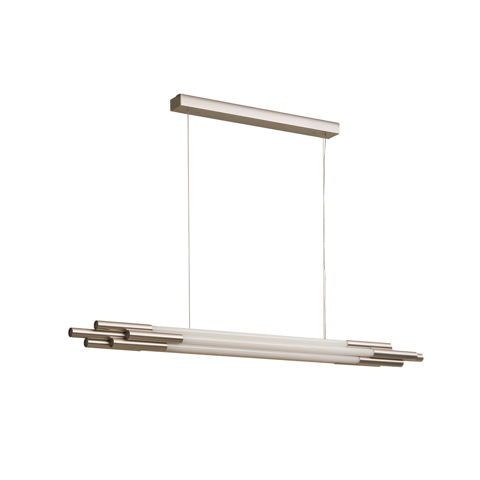Lampada LED a sospensione ORG, lunghezza 130 cm, color nichel - DCW