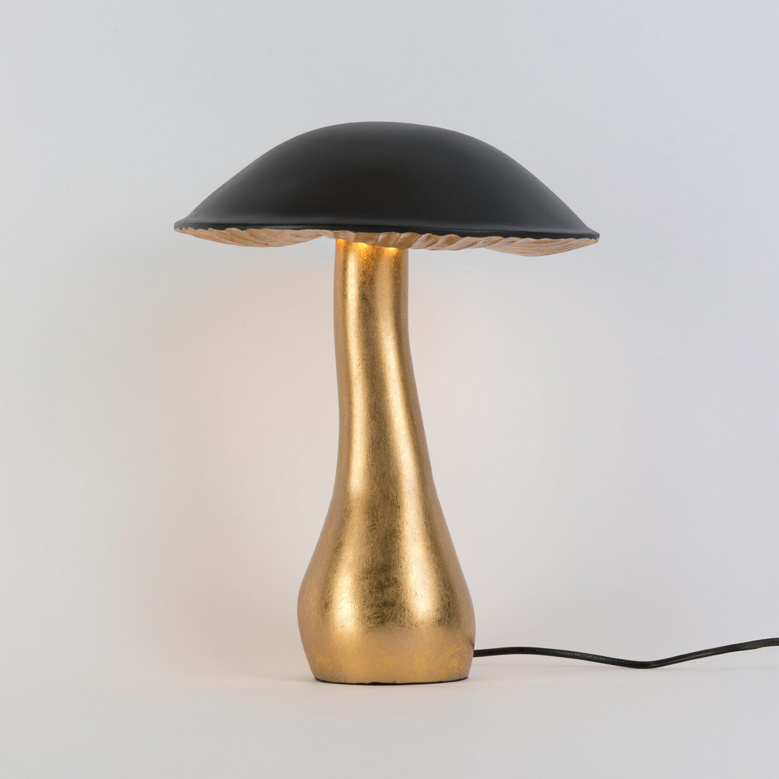 Bordlampe FORTUNELLO, svart/gull, høyde 40 cm, metall 5xG4