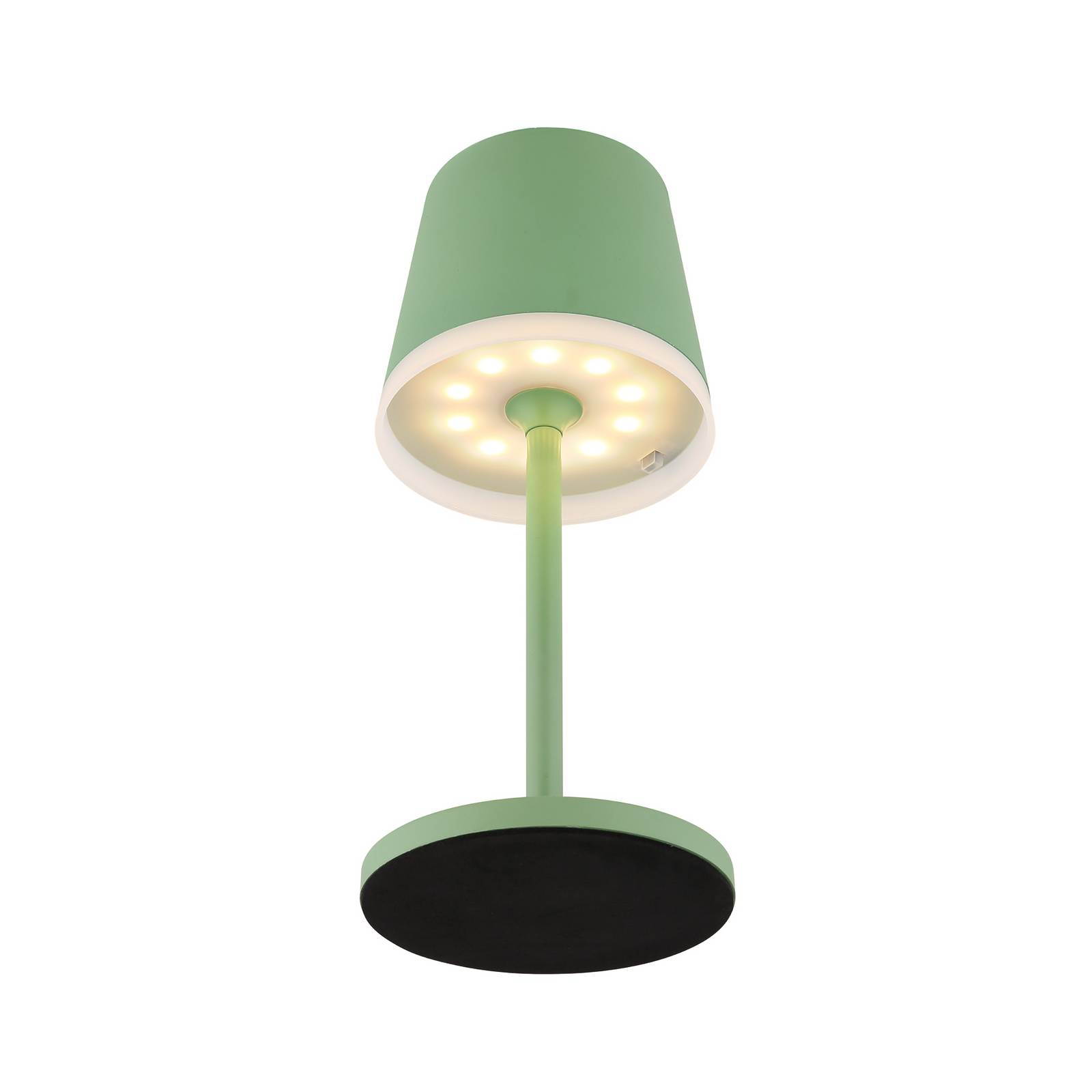 Lampa solarna LED, metalowa, jasnozielona, wysokość 41 cm, IP44