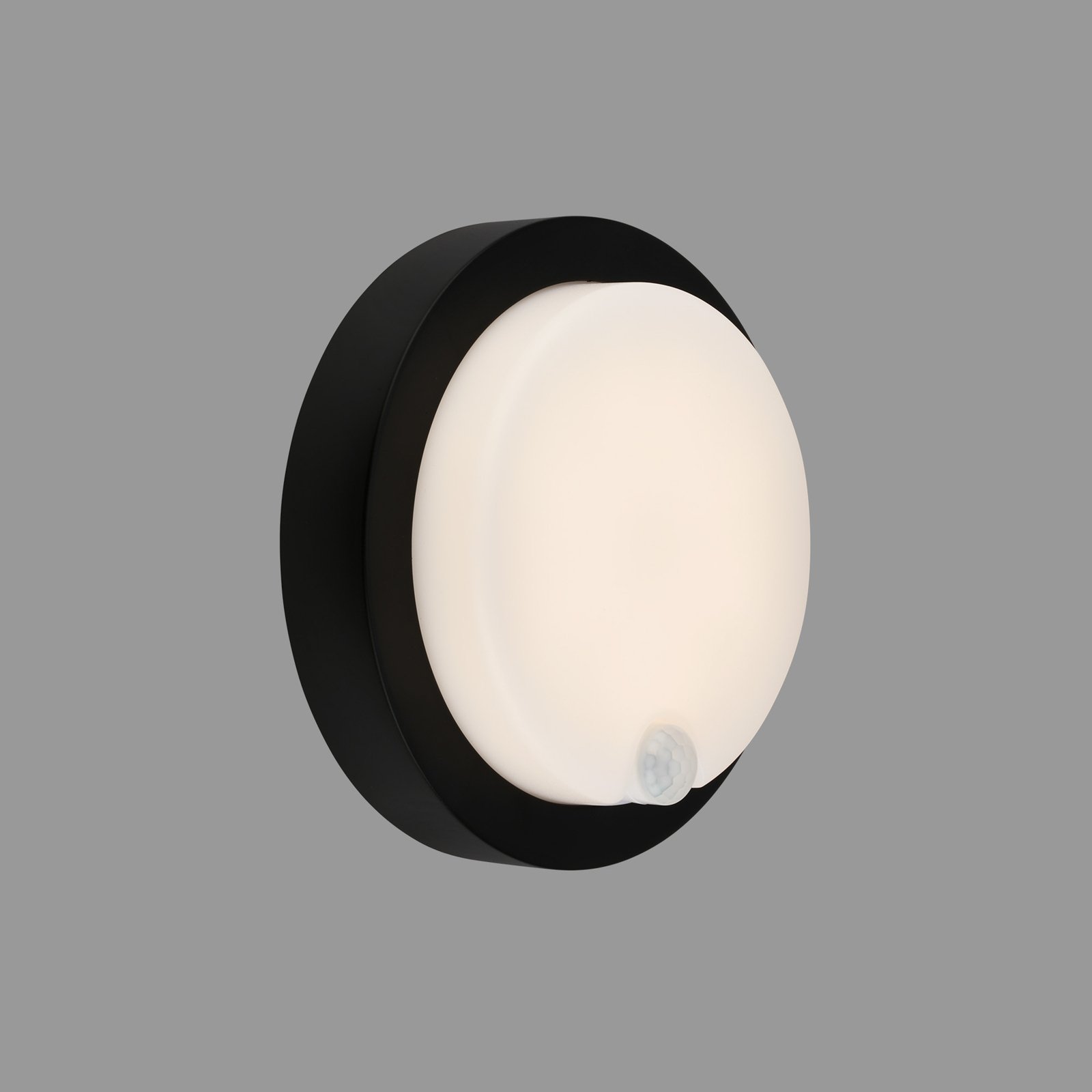LED vanjska zidna svjetiljka 3765015 baterijski senzor, crna