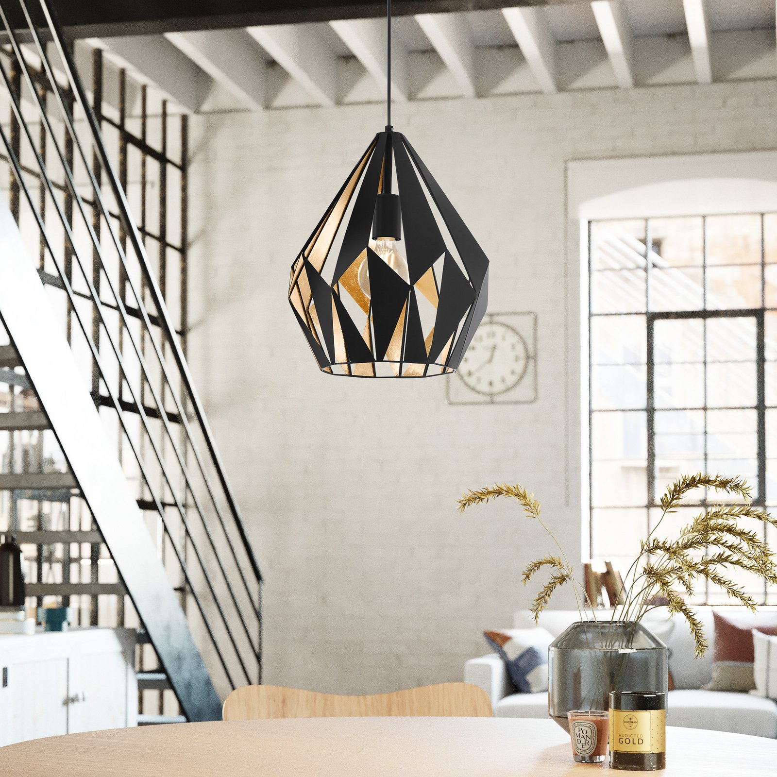 Carlton lampă suspendată în negru Ø 31 cm Carlton lampă suspendată în negru Ø 31 cm