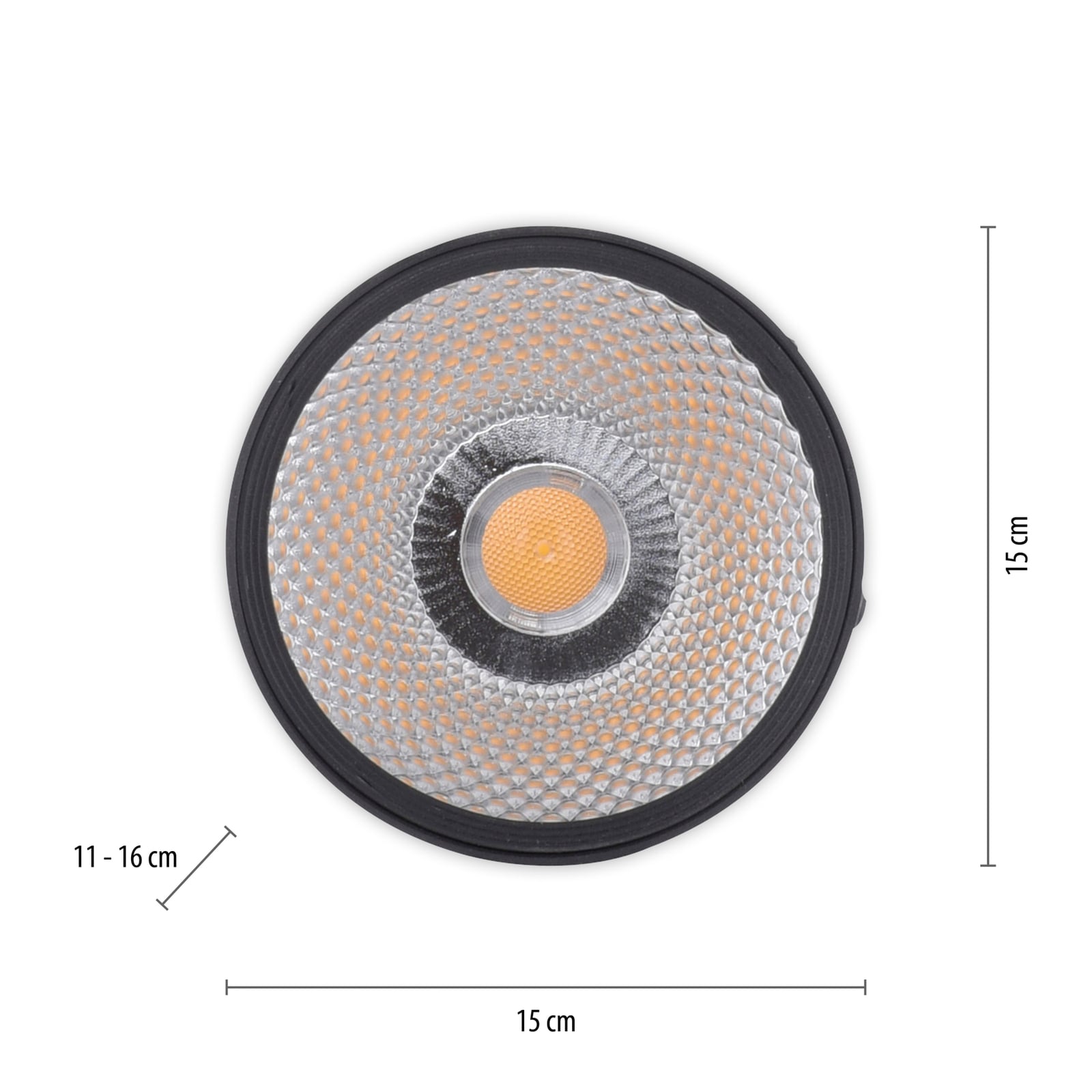 Nola LED-Deckenleuchte, einflammig, schwarz - PURE