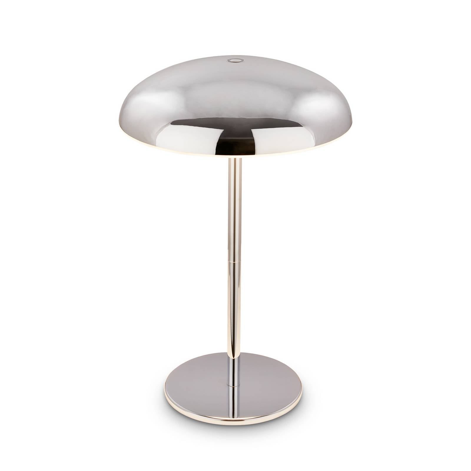 LED-Akku-Tischlampe Brilo unplugged Caxa 30 cm, chrom