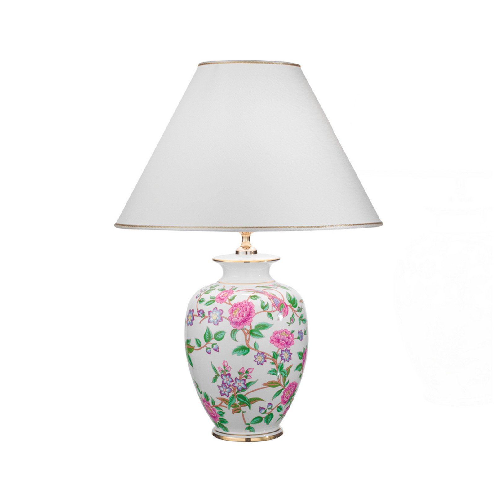 austrolux Kolarz Giardino Flora lampă de masă înălțime 55 cm alb/colorat - Camera de zi / sufragerie - design - alb colorat - Țesătură / Textil