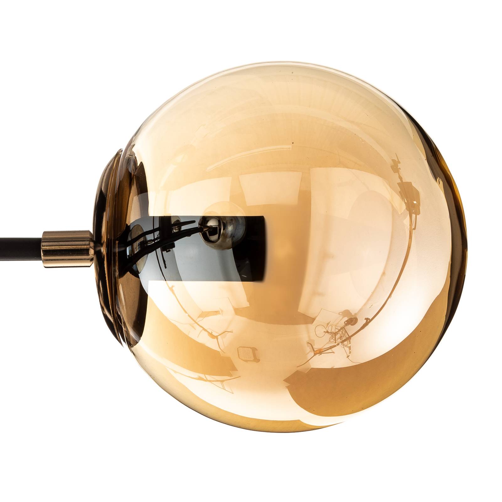 Primas loftlampe sort-guld højde 37,5 cm