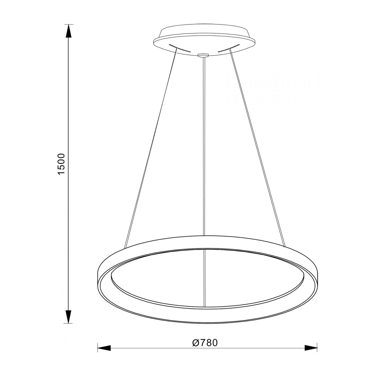 Suspension LED Merope, Ø 78 cm, dimmable, blanche