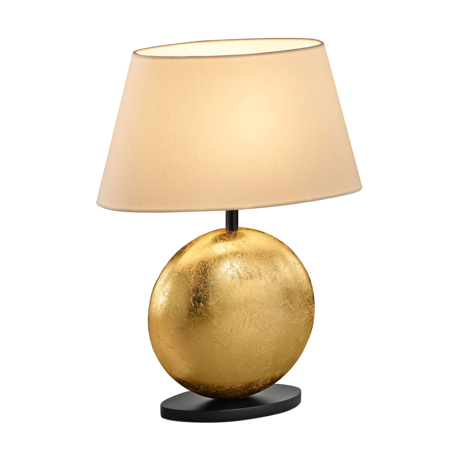 BANKAMP Mali lámpara de mesa, crema/oro, alto 41cm
