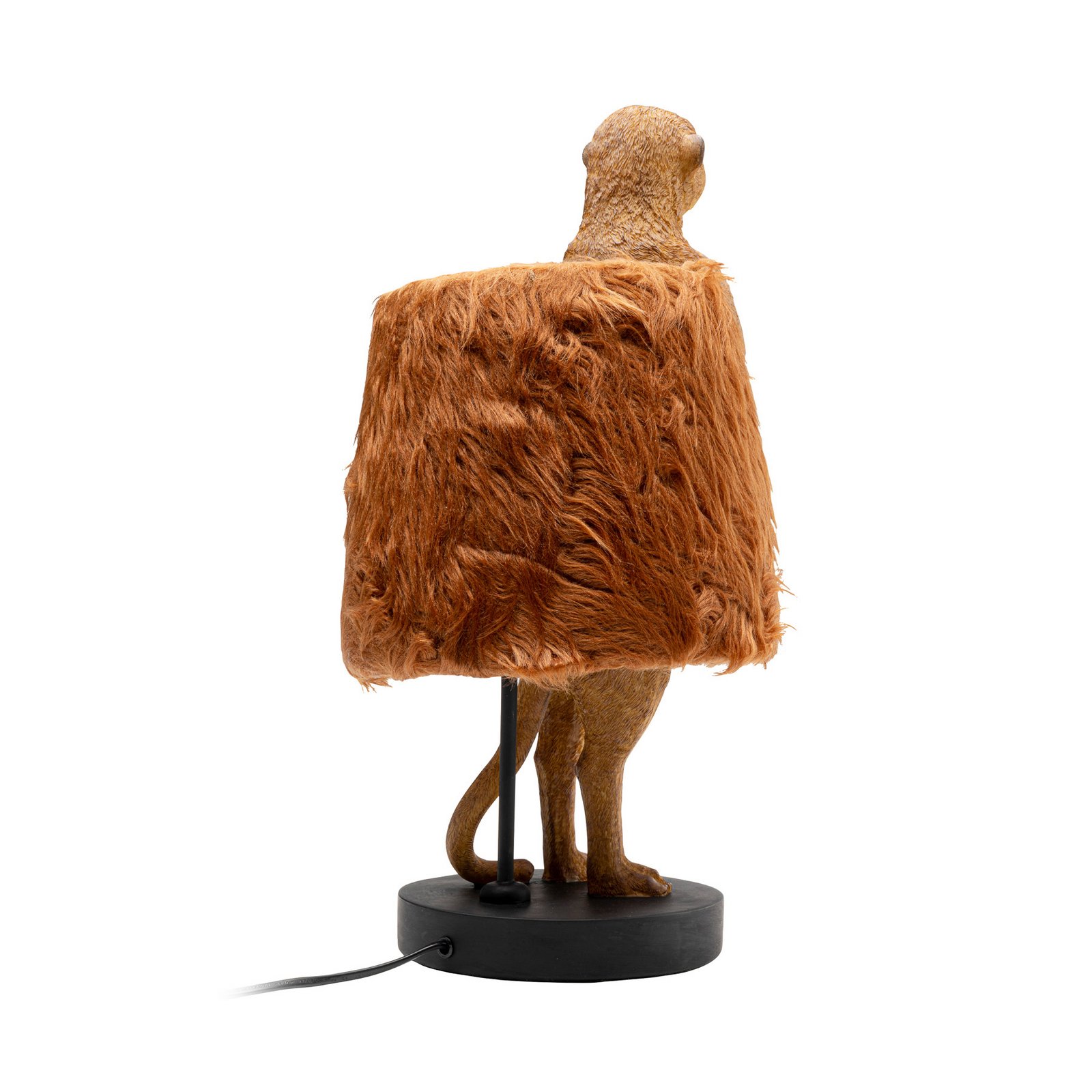 Kare stolová lampa Animal Meerkat Fur, hnedá, 51 cm, E14