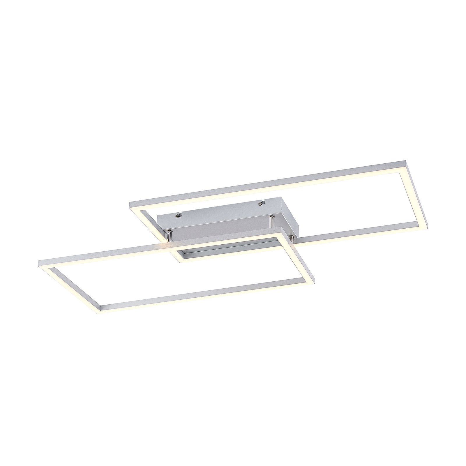 Lucande Muir LED ceiling lamp, rectangles, CCT