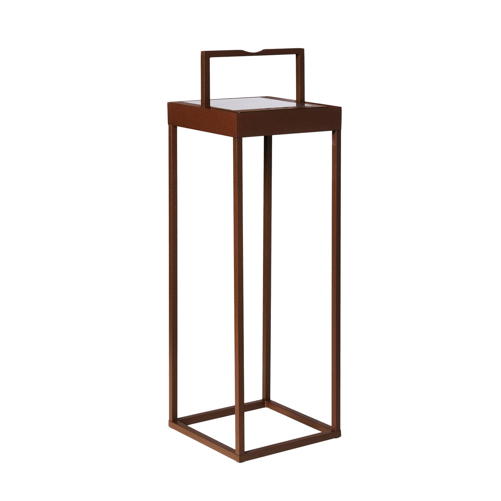 LOOM DESIGN Lucerna solar lantern 50cm corten, aluminium, 2.2 W, L: 18.4 cm, W: 18.4 cm, H: 50 cm