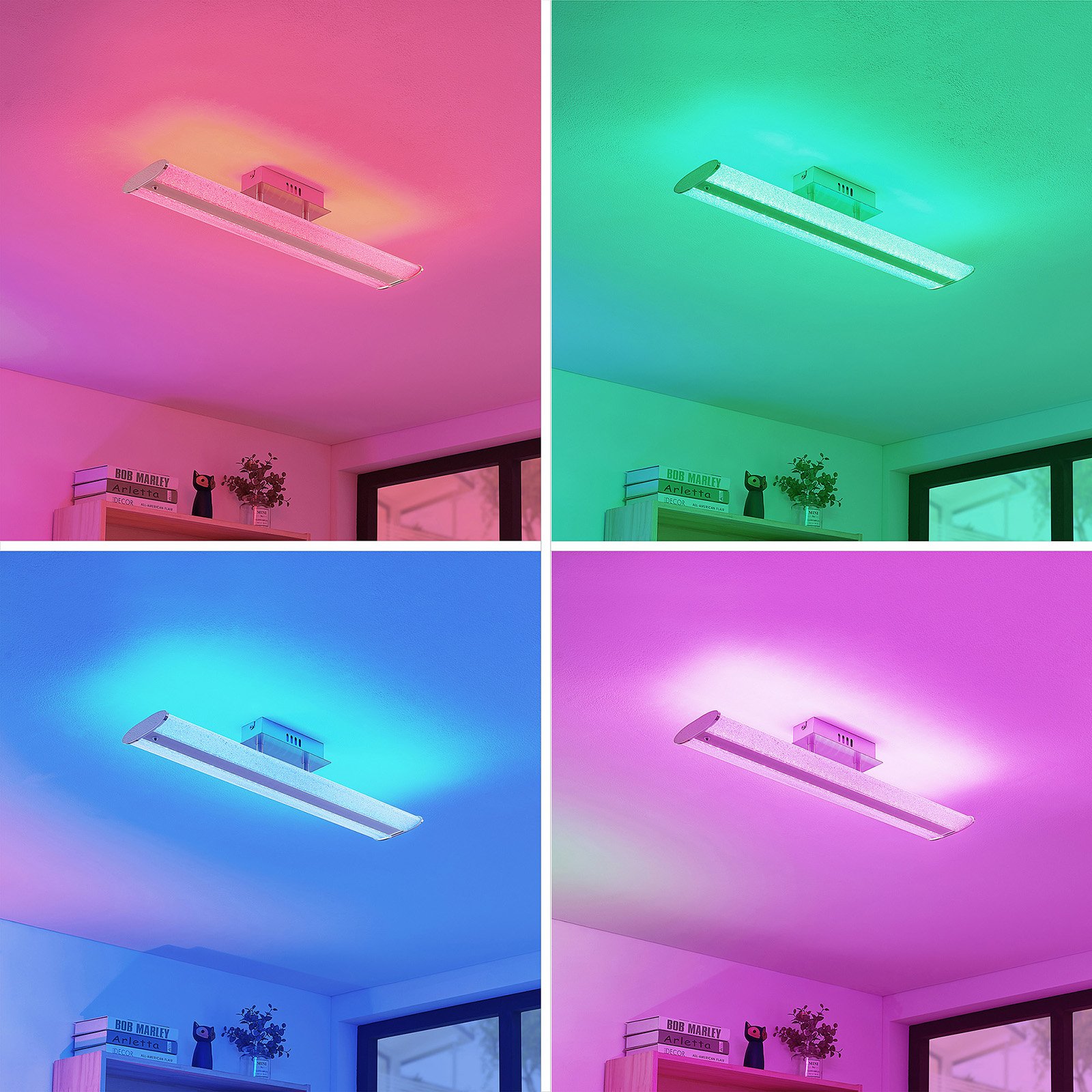 Lindby Sylke RGB-LED-Deckenleuchte, 60 cm